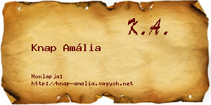 Knap Amália névjegykártya